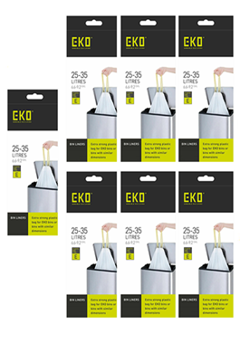  24 מארזי שקיות לפח מטבח 25-35 ליטר (288 שקיות!) EKO. מתאימות גם לכל חברות הפחים מלבד אקו.  : image 1